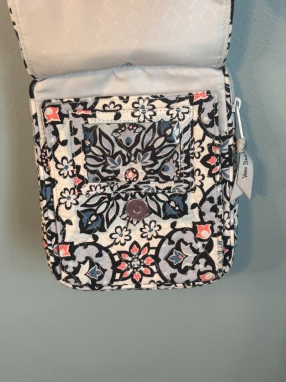 Vera Bradley Quilted Crossbody Bag Medallion Floral Paisley Cotton Hipster Purse - Picture 11 of 15